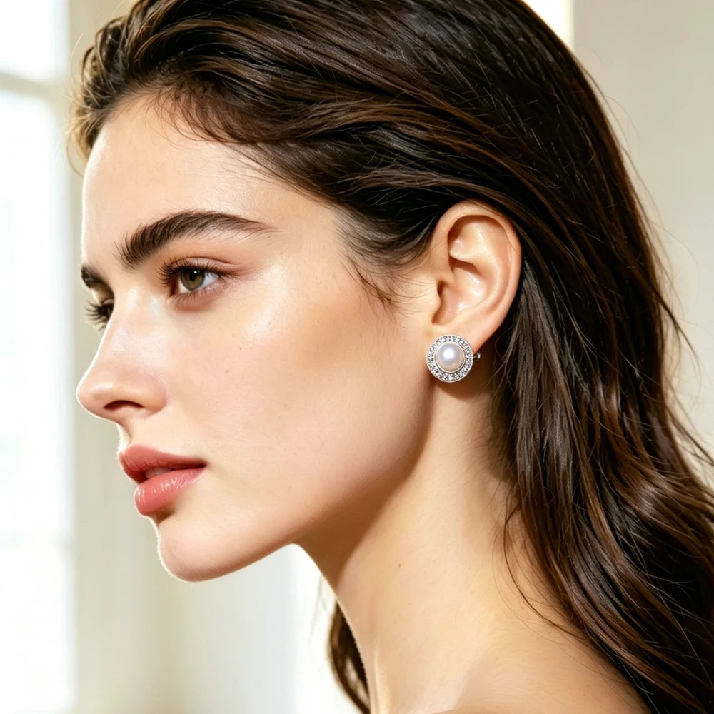 Personalized Pearl Stud Earrings