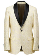 Paisley Jacquard Satin Shawl Blazer
