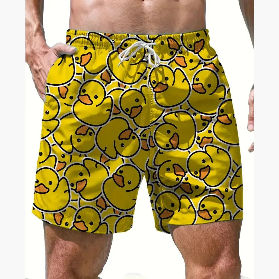 Funny Duck 3D Board Shorts