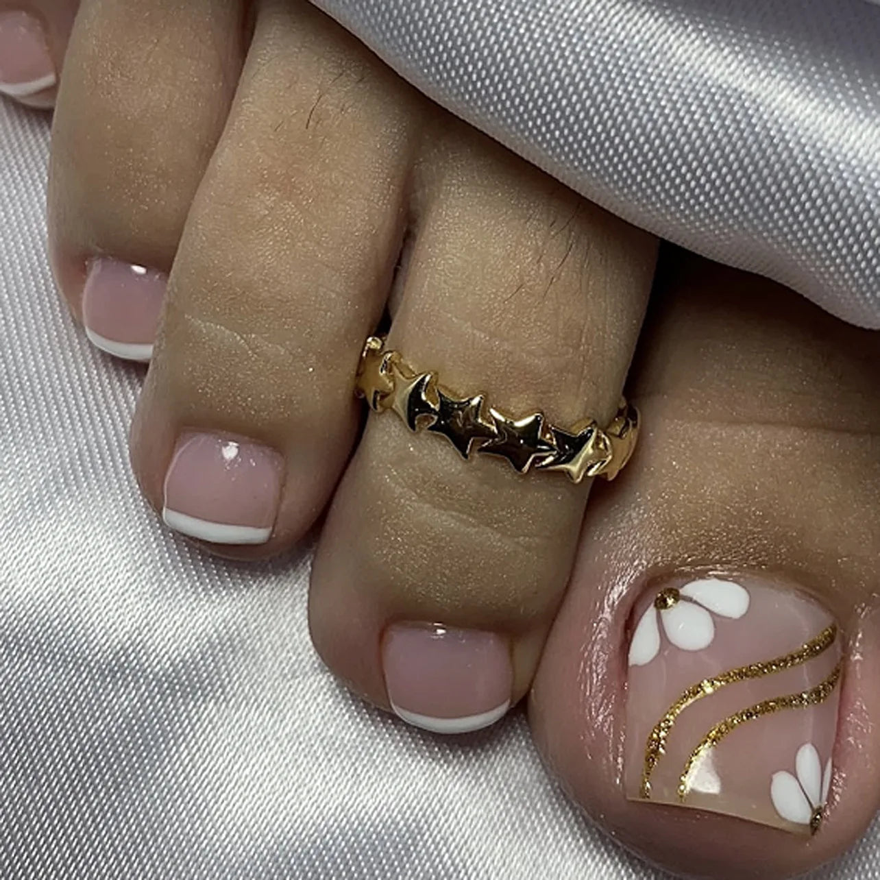 French False Toe Nails Heart