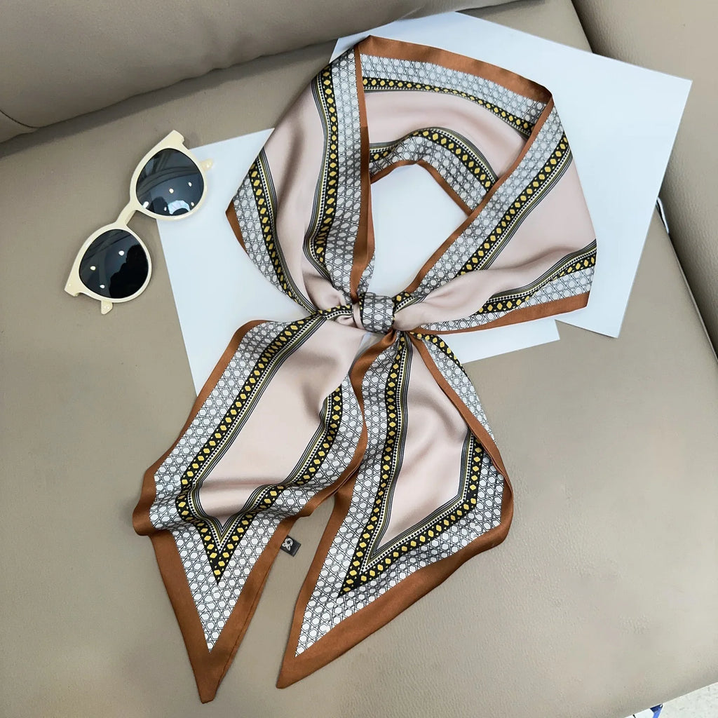 Horse Pattern Long Silk Scarf