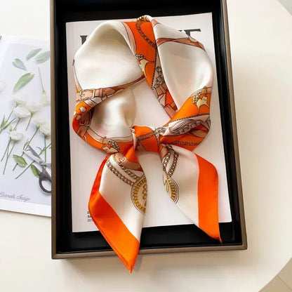 Luxury Print Silk Square Scarf