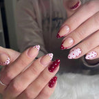 Blue Press Nails Polka Dot