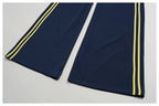 Nylon Striped Sleeveless True-To-Size Fit Two-Piece Yoga Set