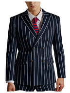 Pinstripe Double-Breasted Slim Tuxedo