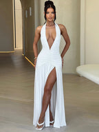 Halter Backless Maxi Dress