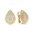 Vintage Water Drop Clip Earrings