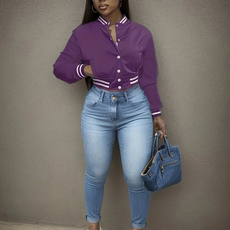 Women's Casual Baseball Jacket