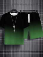 Athletic T-Shirt Drawstring Shorts Set
