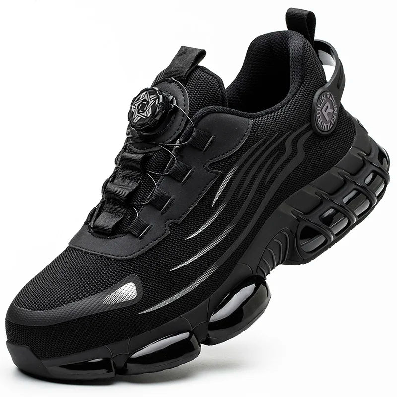 Rotating-Button Anti-Smash Safety Shoes