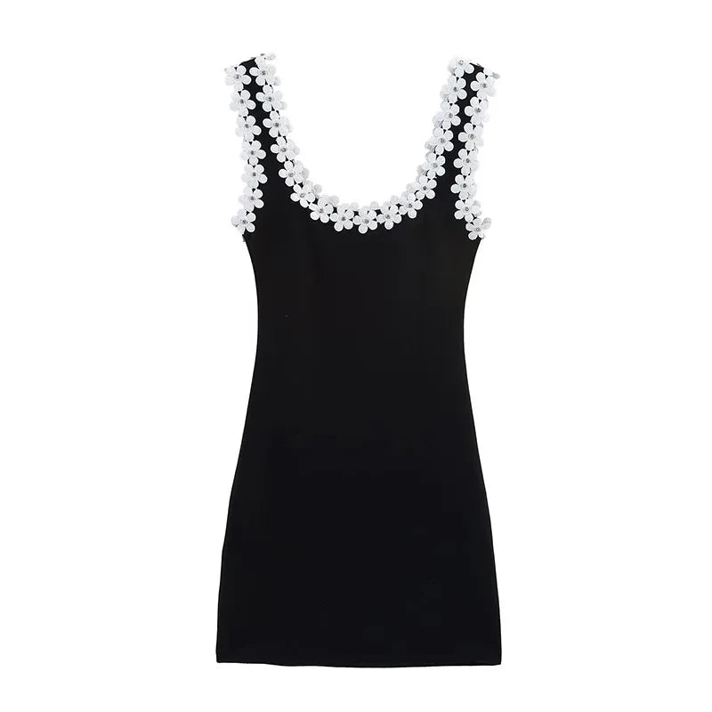 Sleeveless Backless Slim Mini Dress