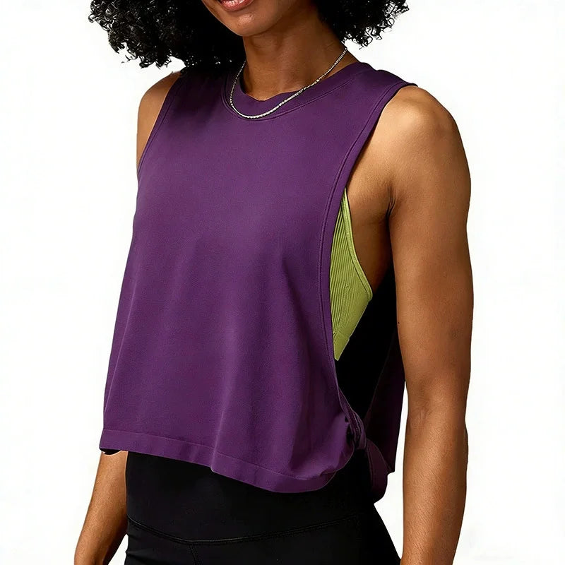 Mesh Sleeveless Yoga Top