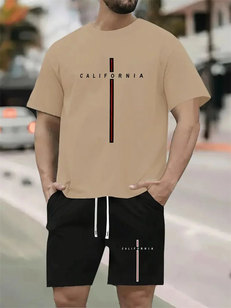 Letters Print Hip-Hop Sports Suit