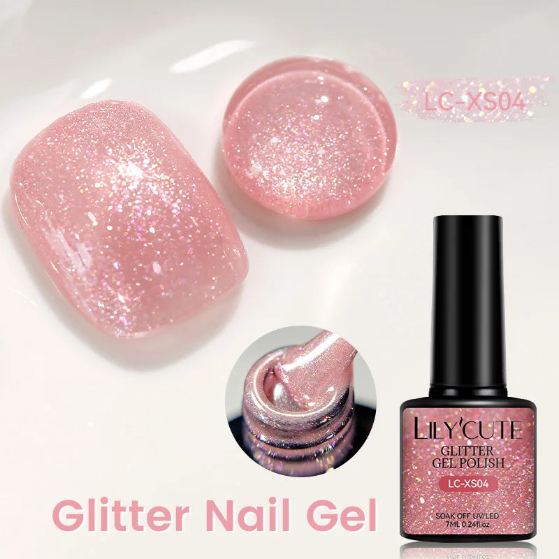 LILYCUTE Glitter Nail Gel Polish