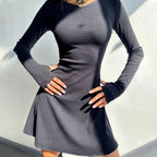 Elegant Black V-Neck Dress