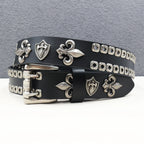 Heavy duty leather belt