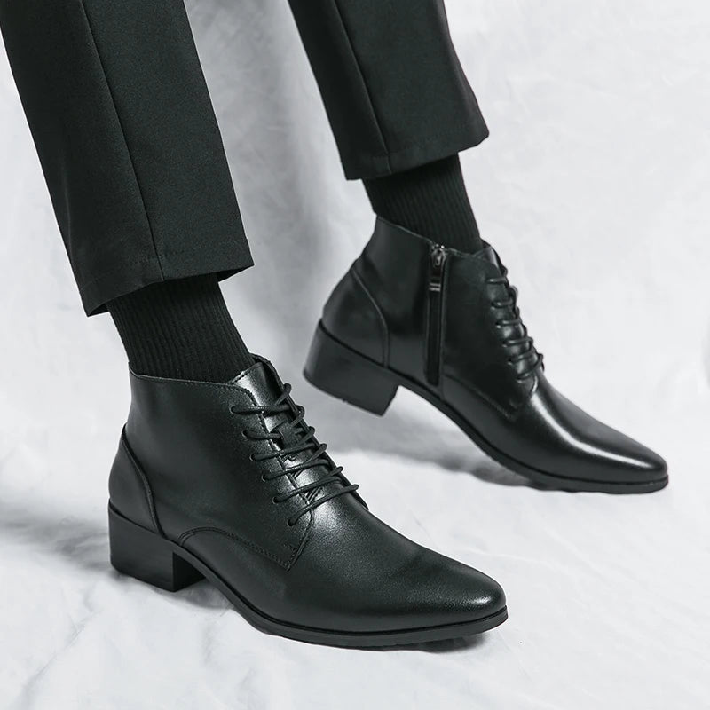 PU Leather Ankle Boots