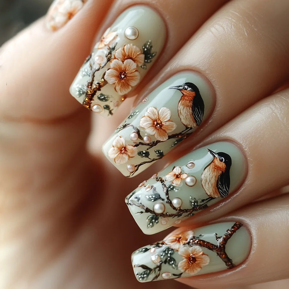 set Medium long fake nails