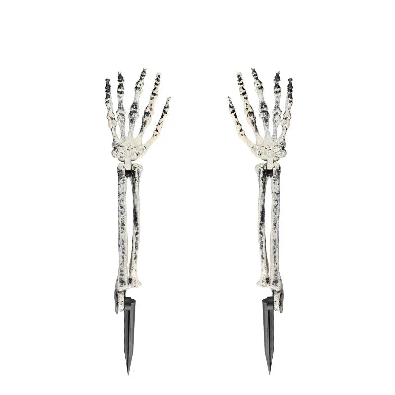 Skeleton Head and Hand Stakes