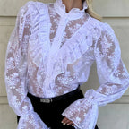 Lace Turtleneck Shirt