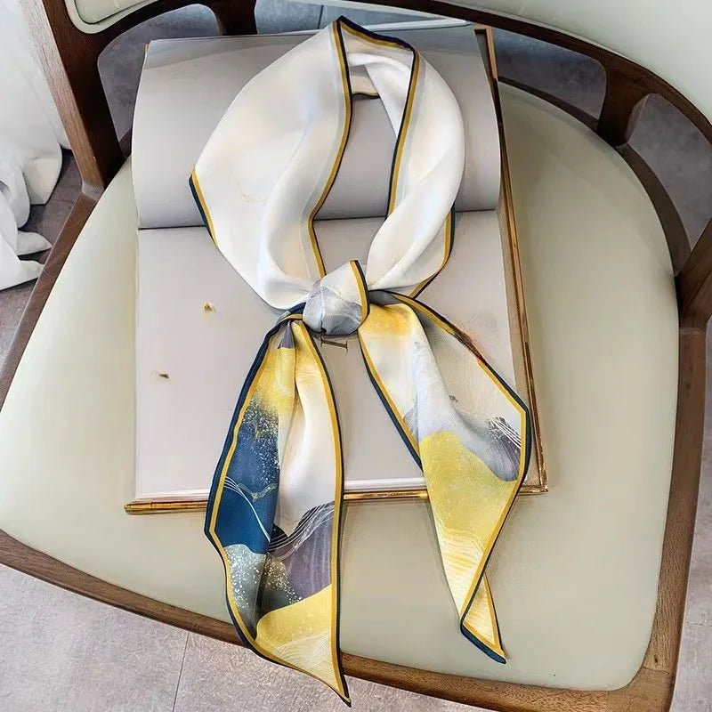 Horse Pattern Long Silk Scarf
