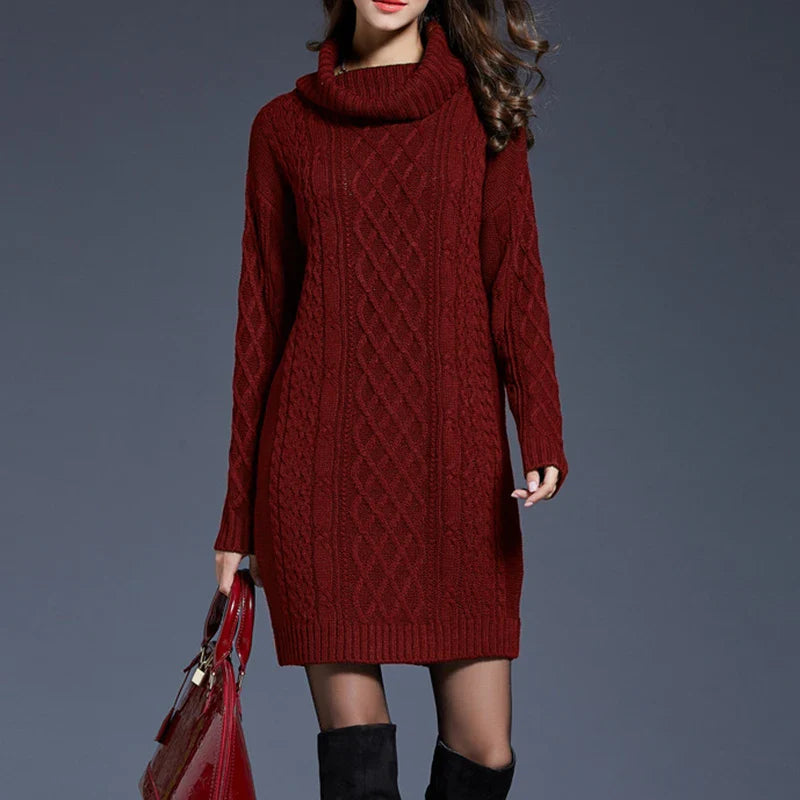 Plus Size Knitted Sweater Dress