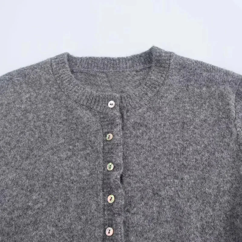 Bluey Gray Ruffle Cardigan