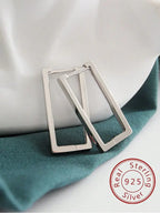 Geometric Zircon Hoop Earrings