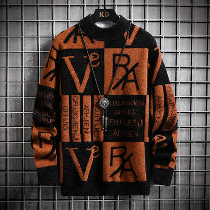 Striped Round Neck Knit Sweater