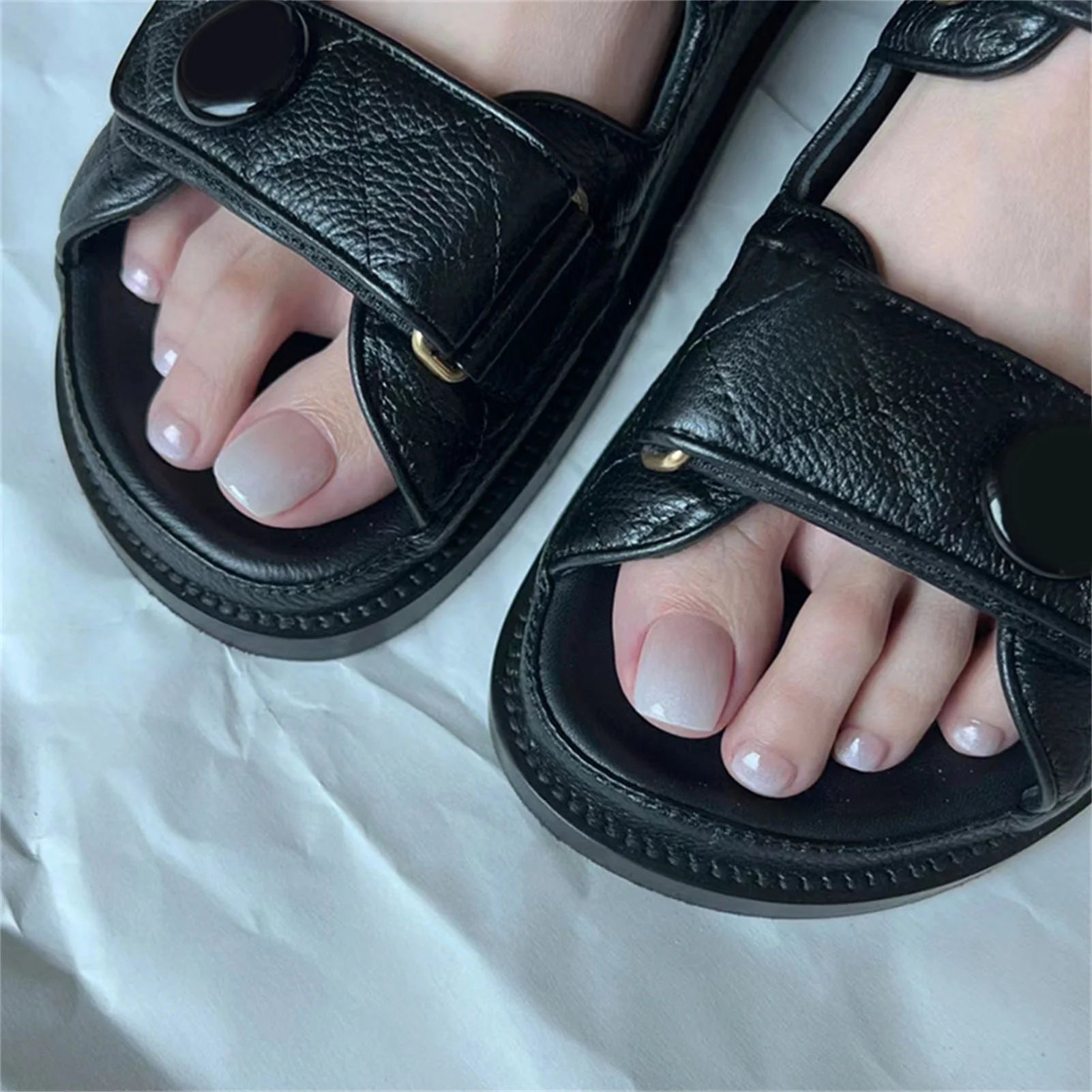 Solid Color False Toenails Summer