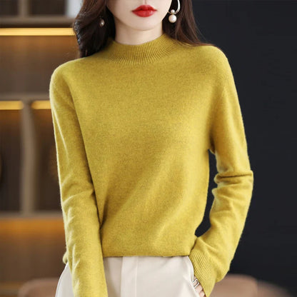 Merino Wool Mock Neck Sweater