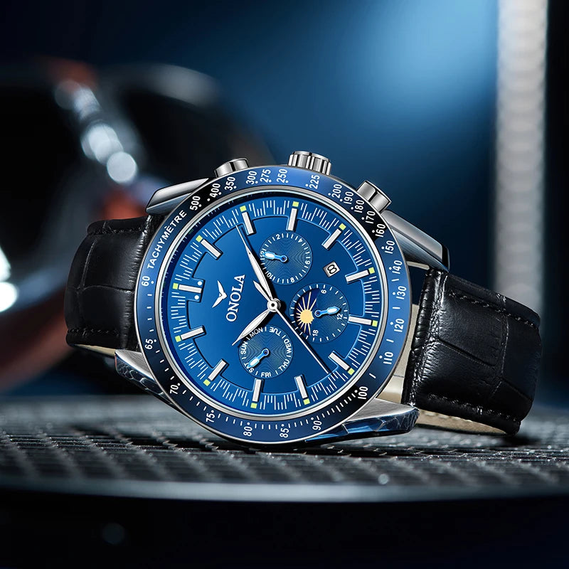 ONOLA Hollow Leather Automatic Watch