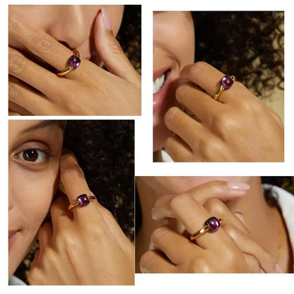 ALLNOEL Colorful Candy Gem Ring