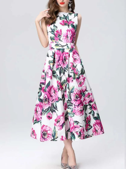 Elegant Sleeveless High Waist Dress
