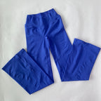 Crossover V-Waist Flared Leggings