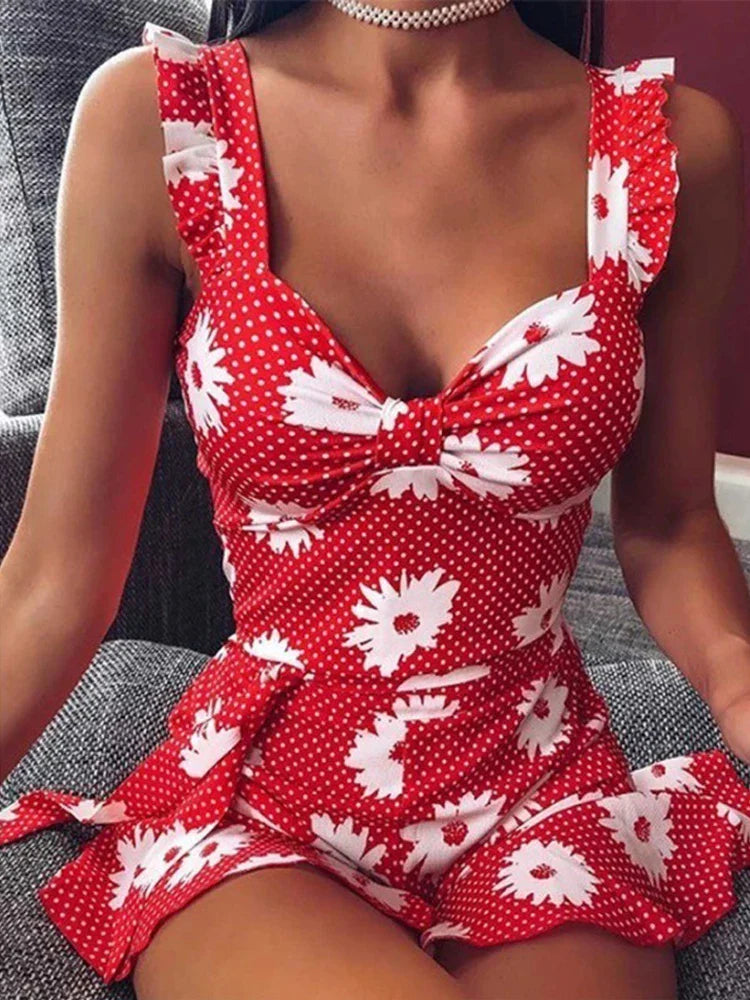 Summer Printed Strap Dress