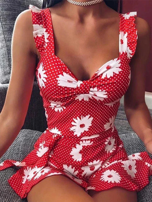 Summer Printed Strap Dress