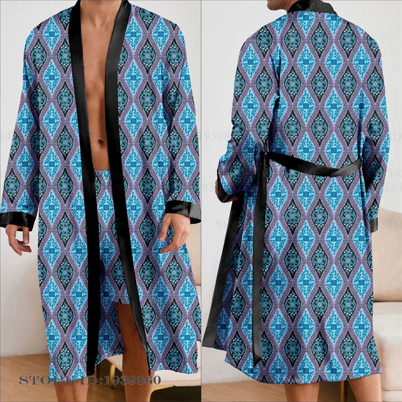 Leopard Robe 2Pcs Pajamas Bathrobe