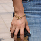 Glass Link Chain Bracelet