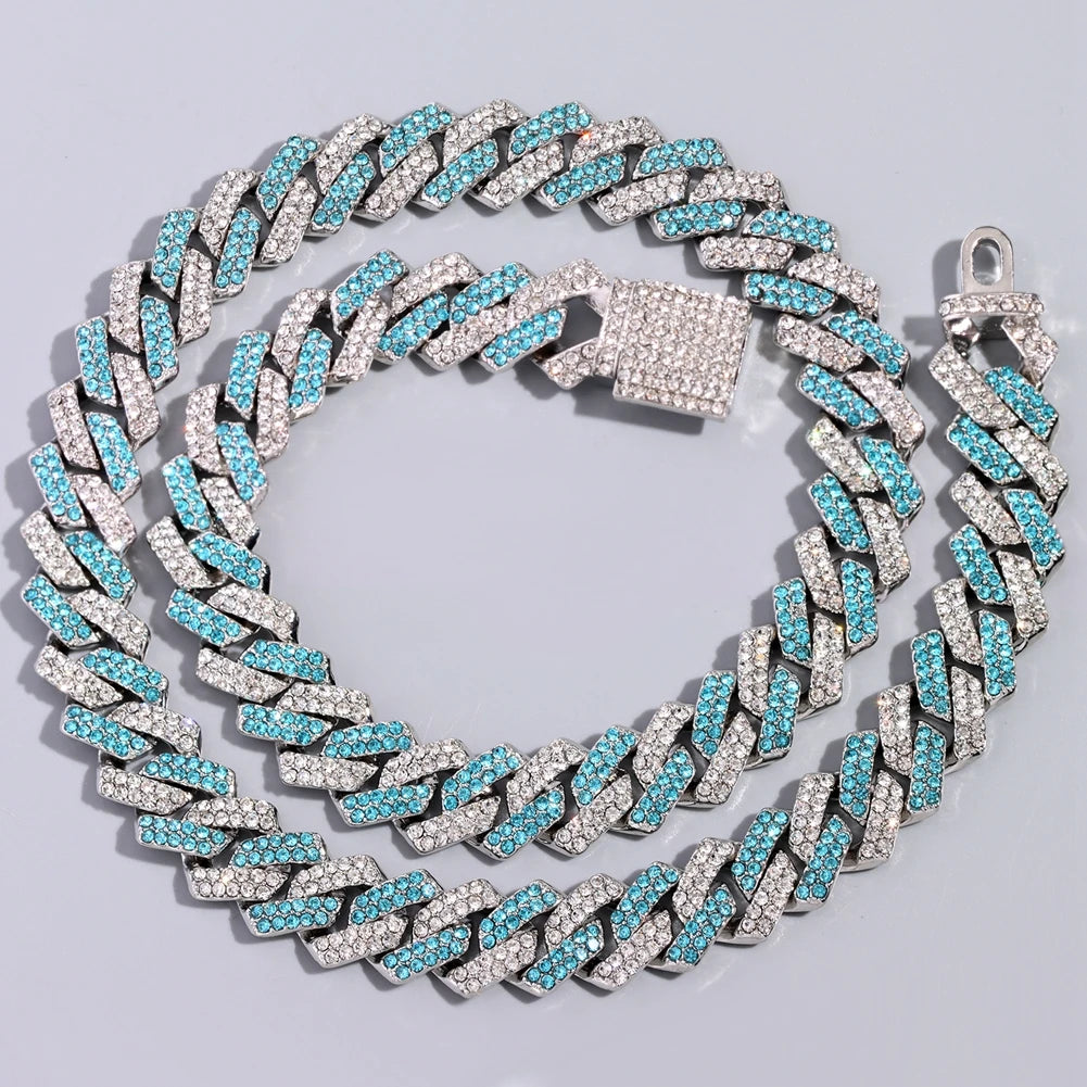SUBOLLOW Blue Crystal Necklace