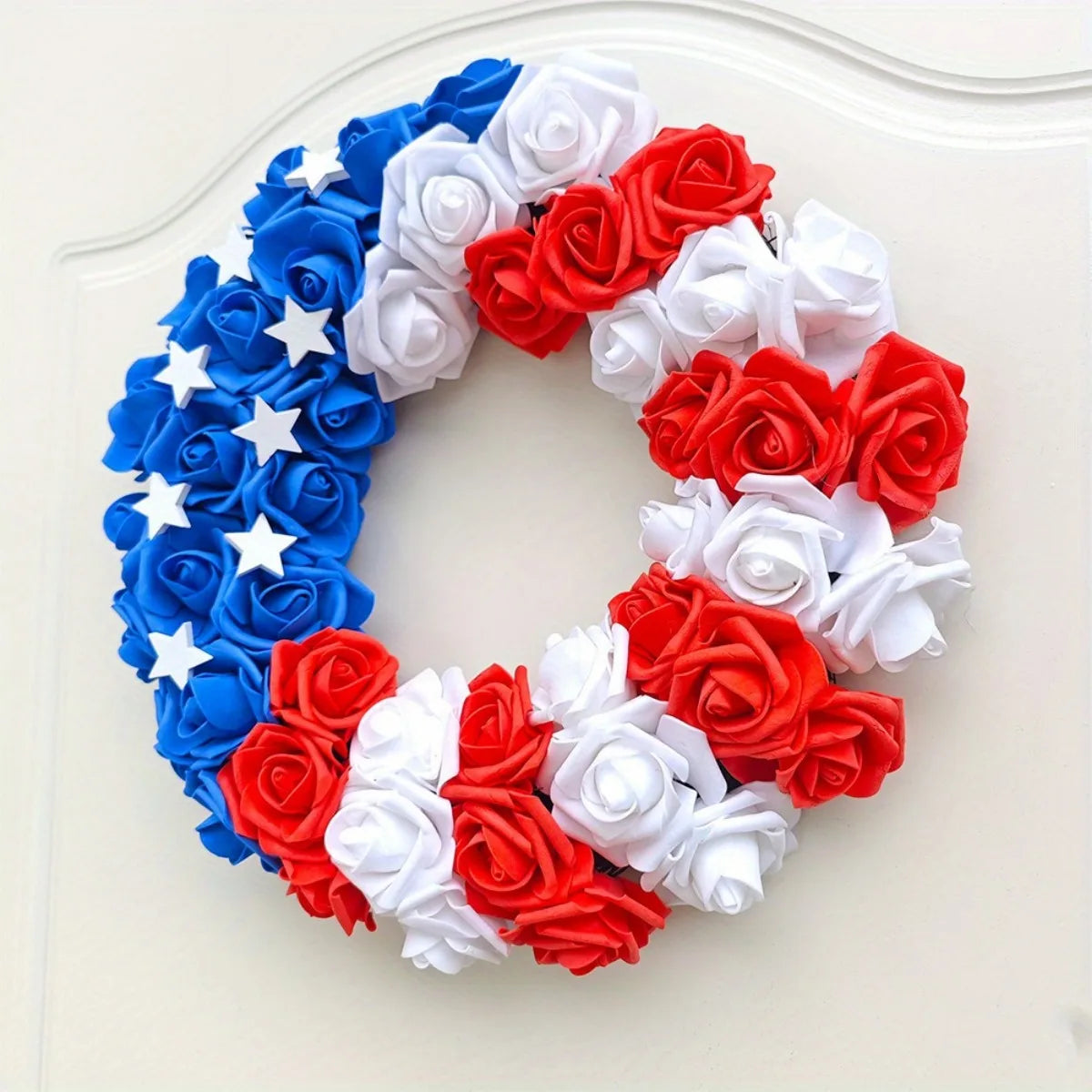 USA Flag Holiday Wreath