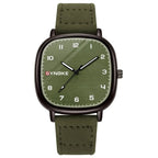 SYNOKE Square Leather Quartz Watch