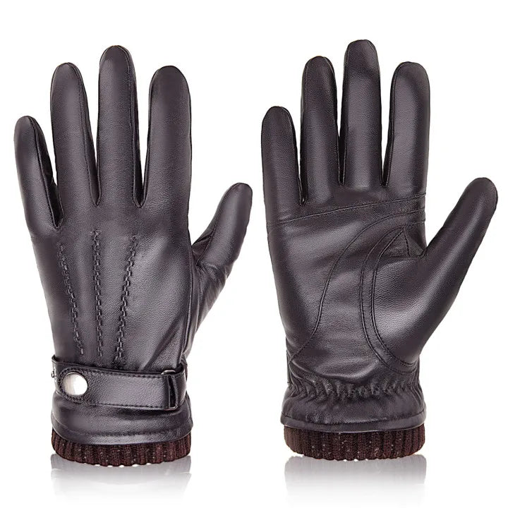 Sheepskin Leather Winter Gloves