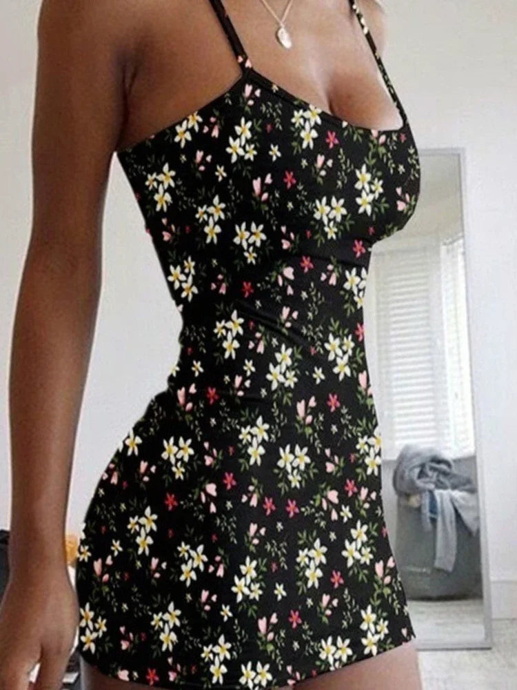 Tiny Floral Bodycon Dress