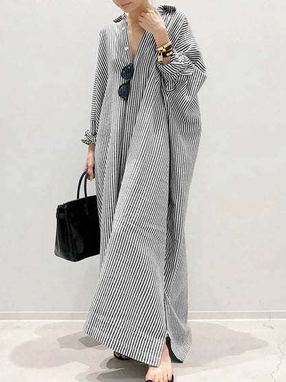 Stripe Printed Long Dress