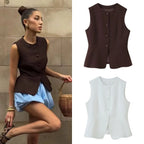 Button Vest Coat