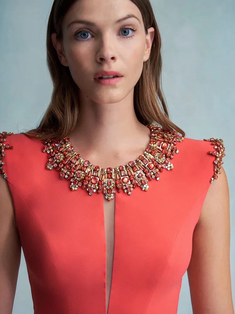 Colorful Diamond Beading Dress