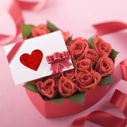 Sparkle Heart Stickers Roll