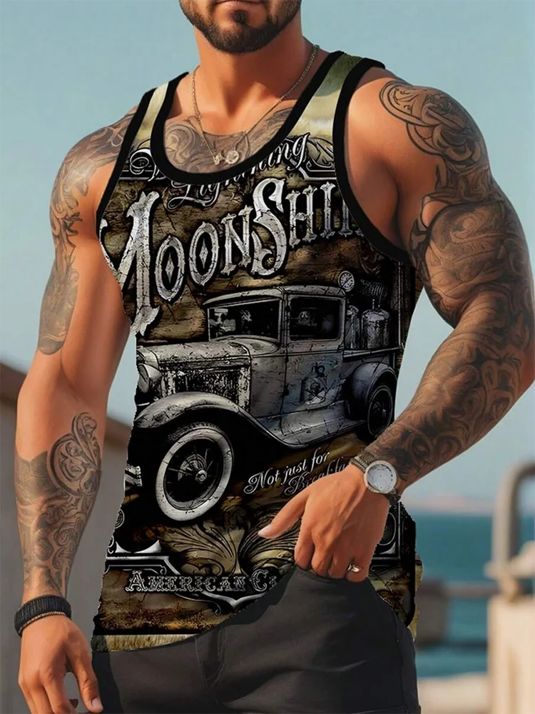 Street Graffiti Print Tank Top