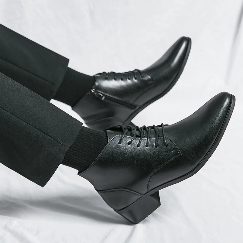 PU Leather Ankle Boots